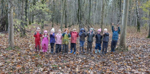 This image: a photograph of some of our forest school pupils surrounded by woodland. 
						The map: the map shows an aerial photograph of the site, looking across to the Cement Works from 
						the shale quarry. There are blue interactive markers across the site, showing some of our initial ideas 
						following the theme of community benefits, for how the site could be used. These are just some 
						initial ideas, what do you think should be included?